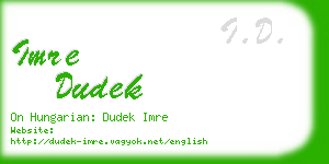 imre dudek business card